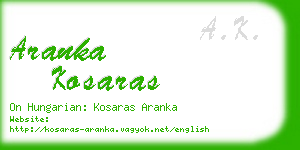 aranka kosaras business card